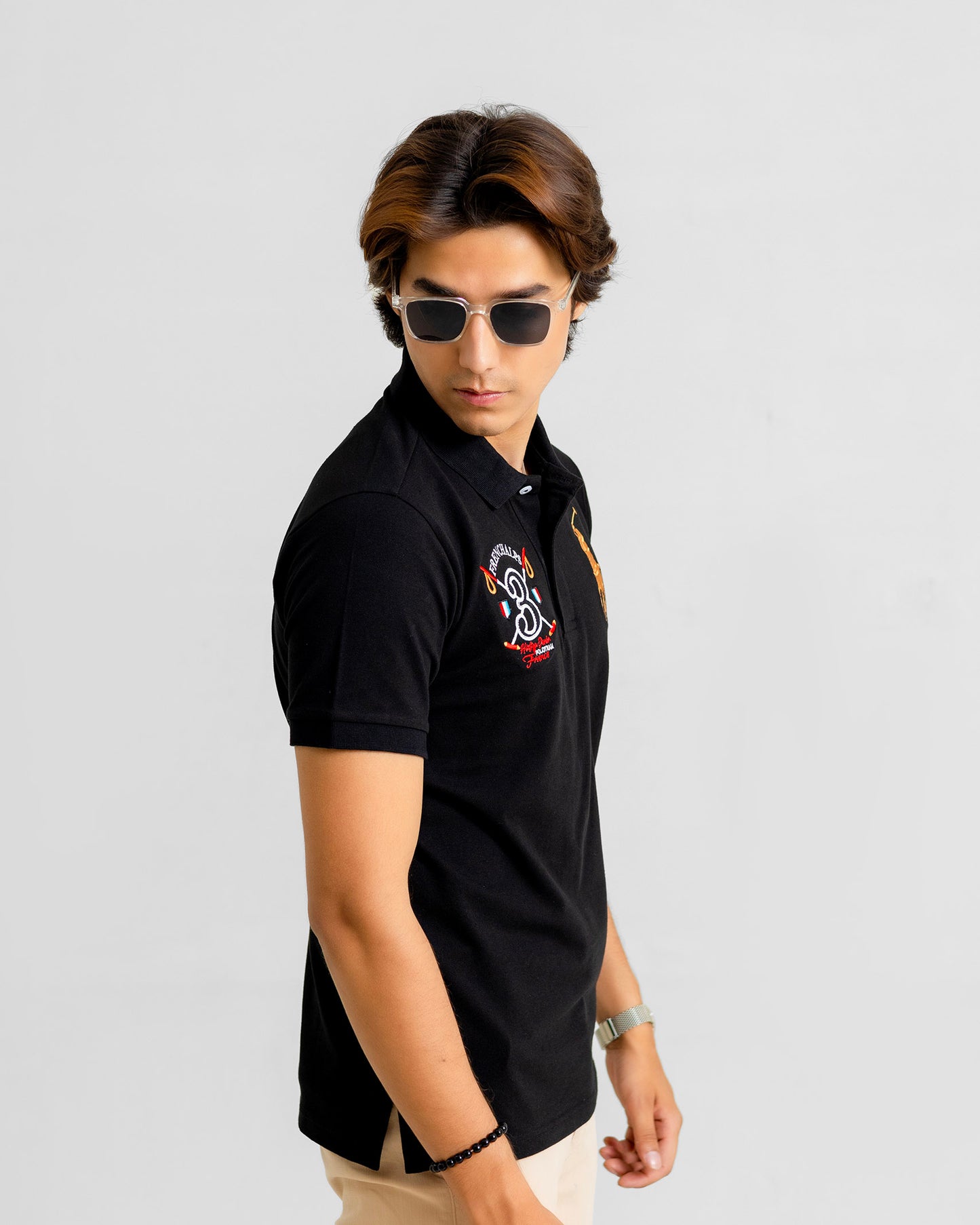 RL PREMIUM BIG PONNY POLO SHIRT BLACK