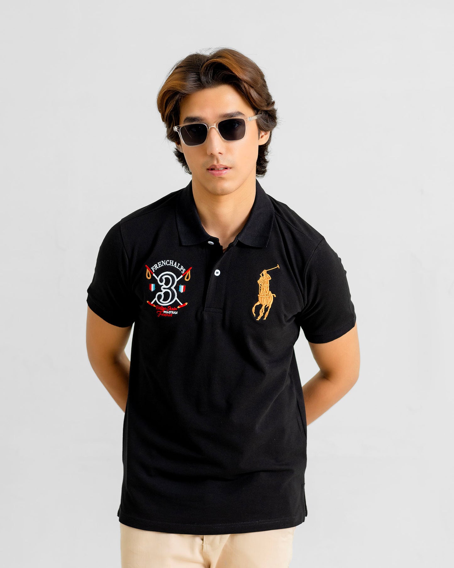 RL PREMIUM BIG PONNY POLO SHIRT BLACK