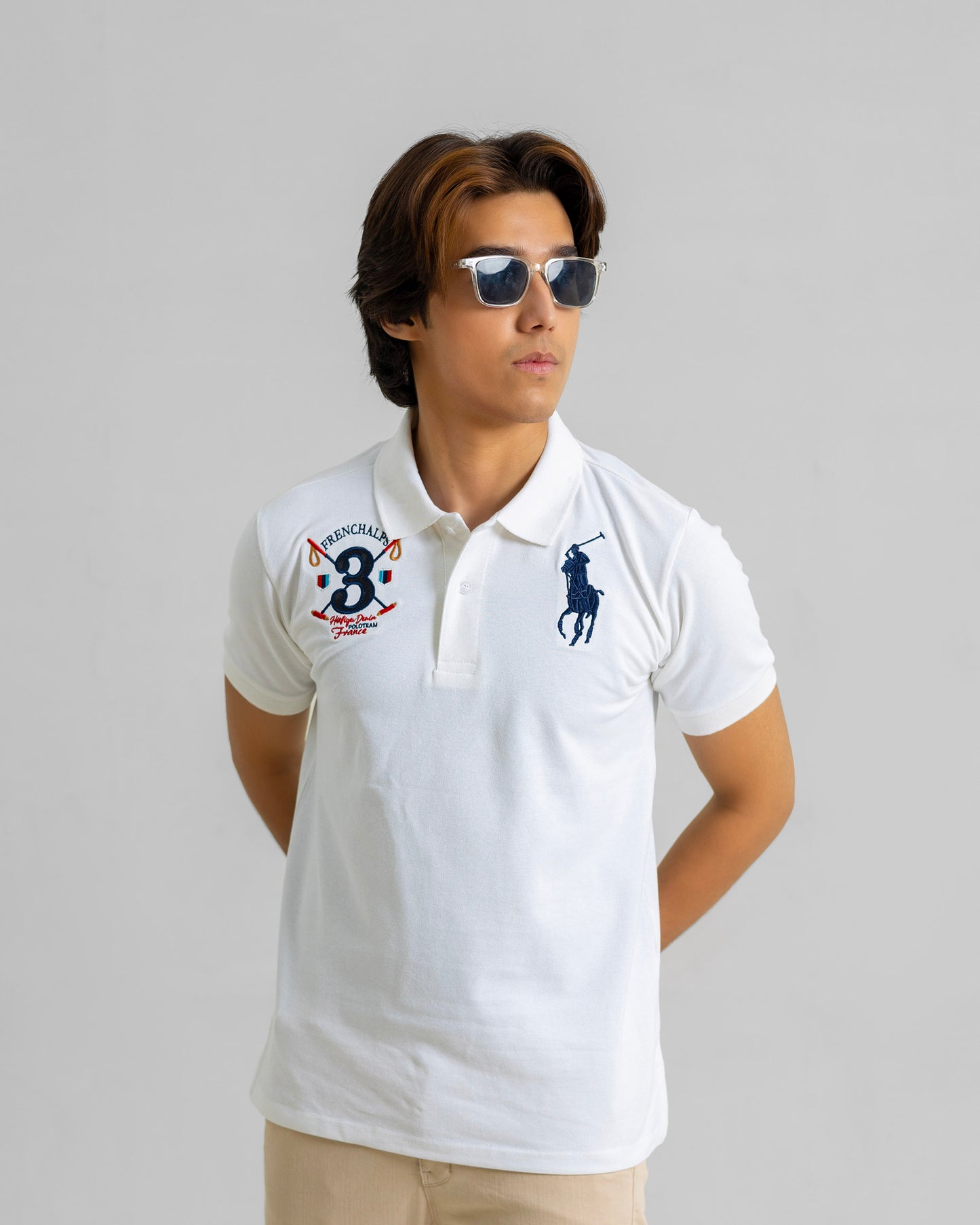 RL PREMIUM BIG PONNY POLO SHIRT WHITE