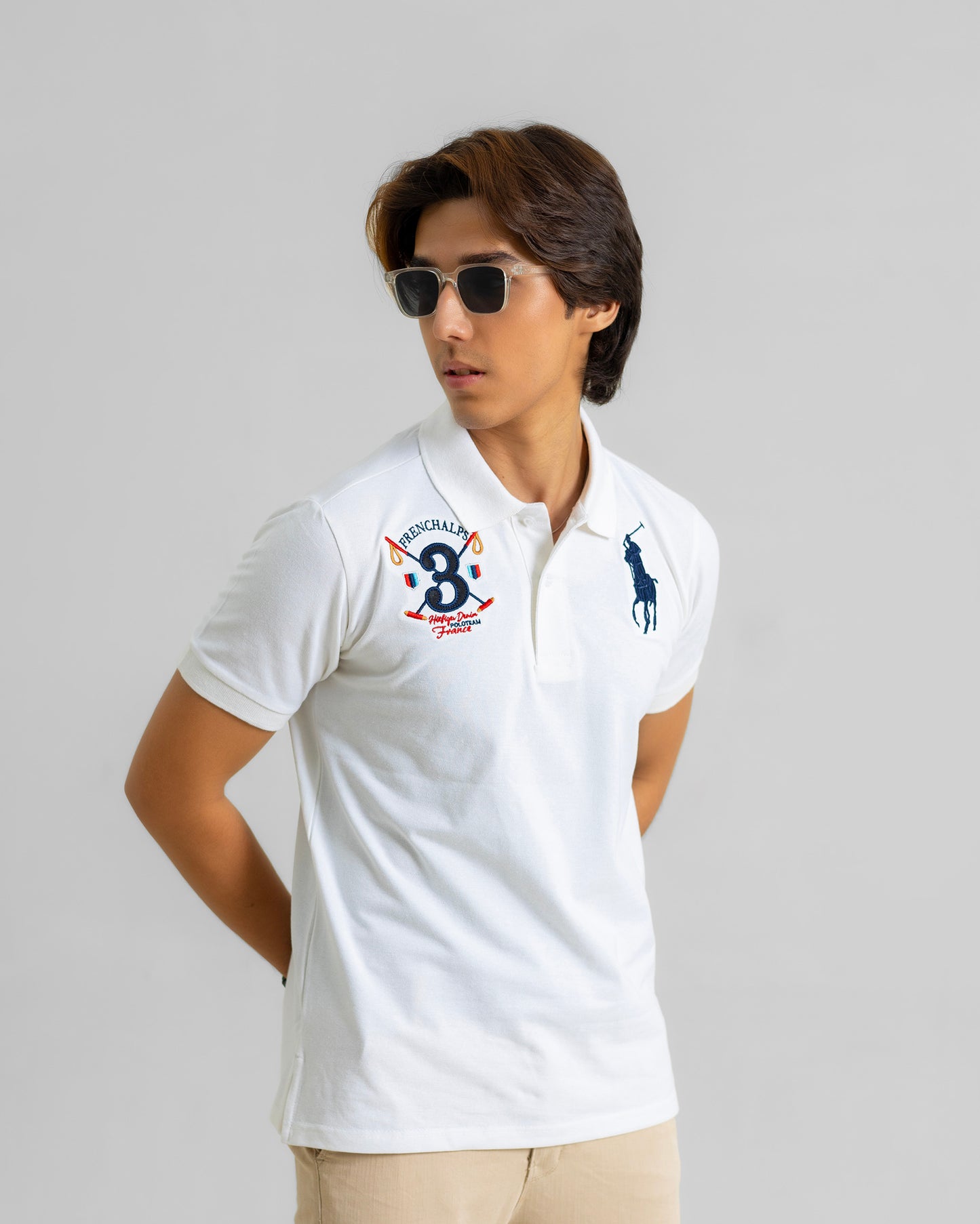 RL PREMIUM BIG PONNY POLO SHIRT WHITE