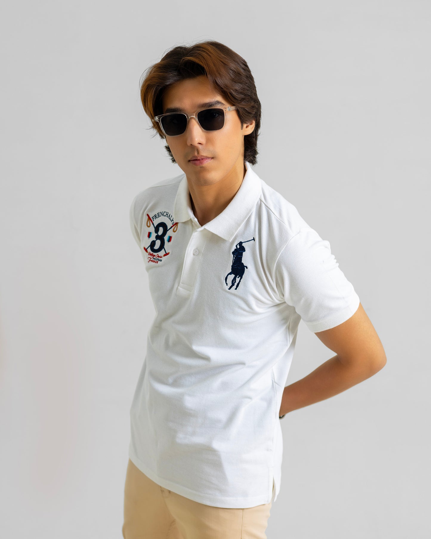 RL PREMIUM BIG PONNY POLO SHIRT WHITE