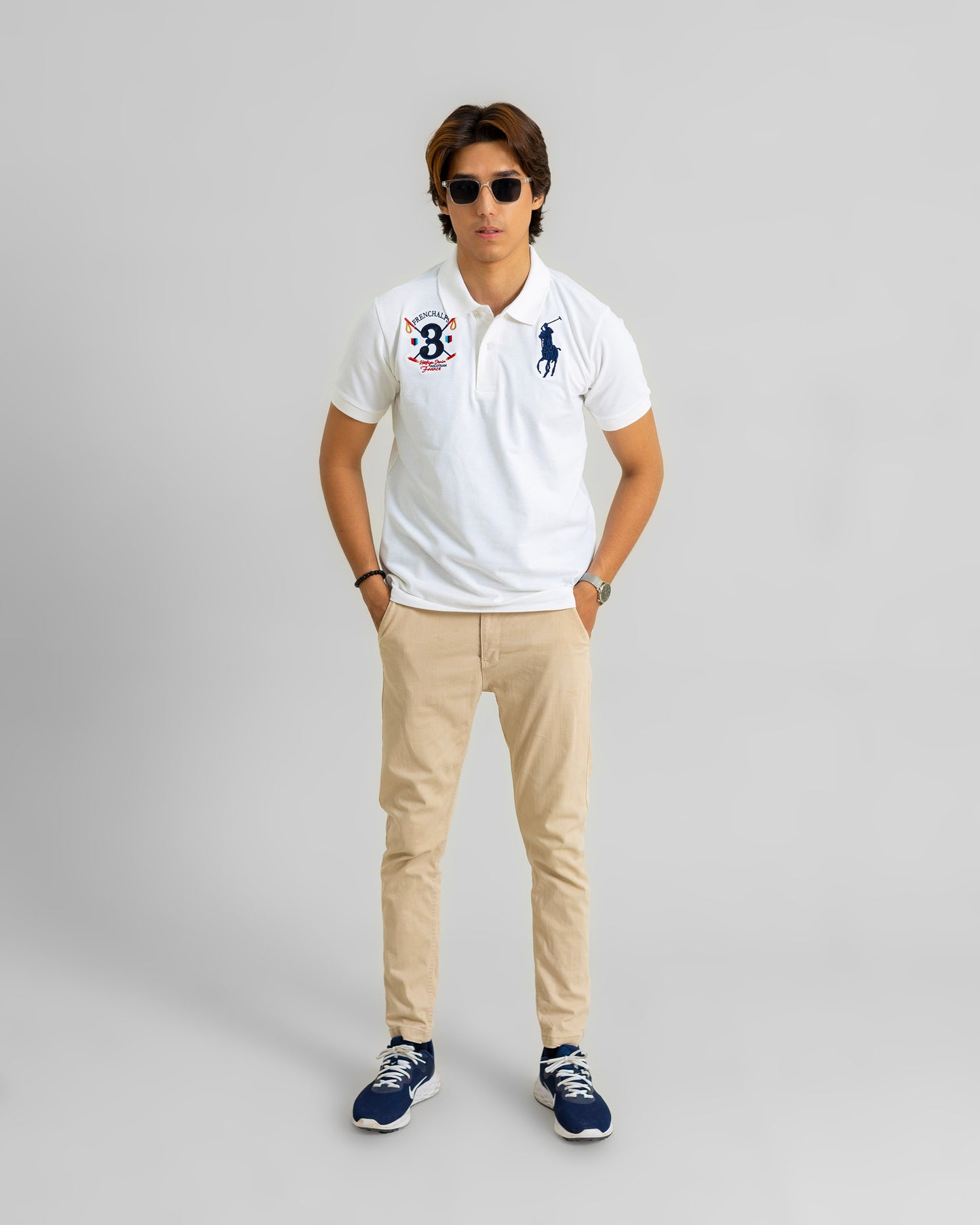 RL PREMIUM BIG PONNY POLO SHIRT WHITE