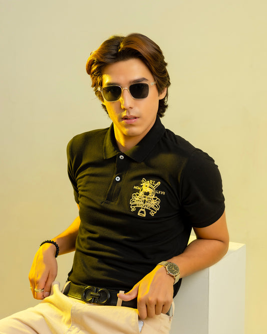 RL GOLD IMPORTED POLO SHIRT BLACK