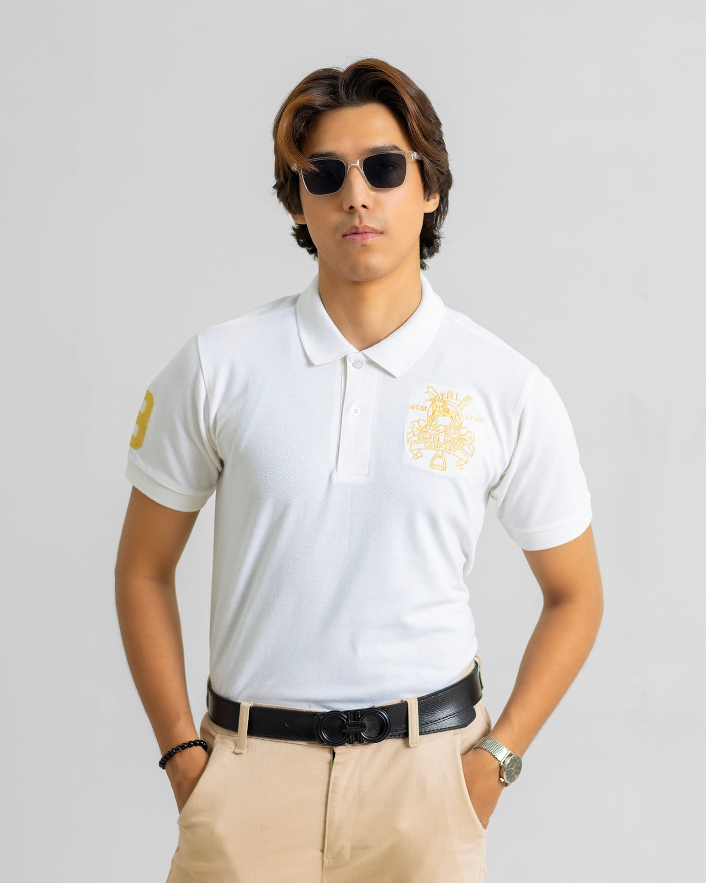 RL GOLD IMPORTED POLO SHIRT WHITE